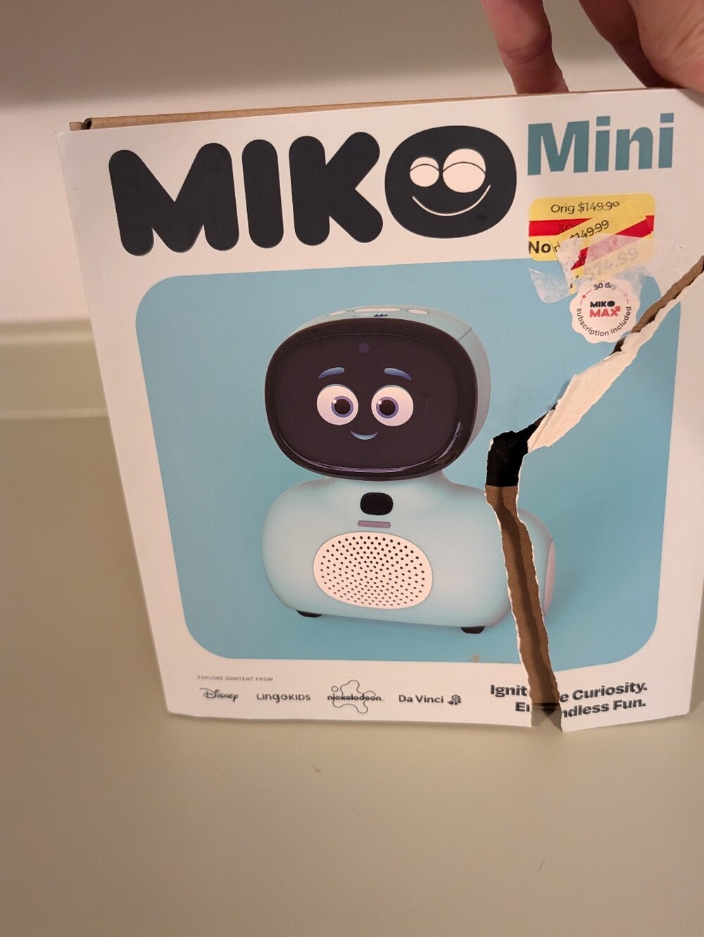 Miko Mini Interactive Kids Robot - Light Blue